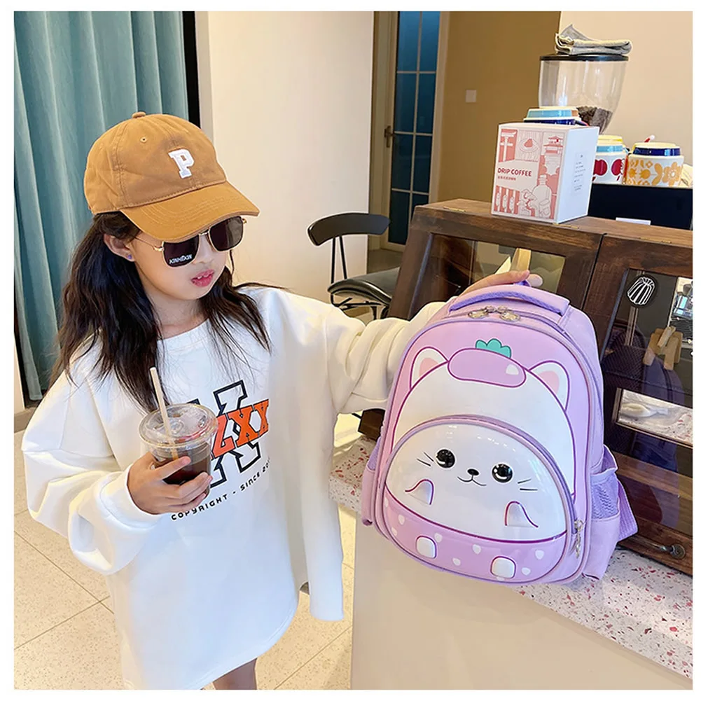 GNWXY New Small Students Schoolbag Girl Cartoon Cute Kindergarten School Bag 5-9 Years Old Children Spine Guard Backpack Boys