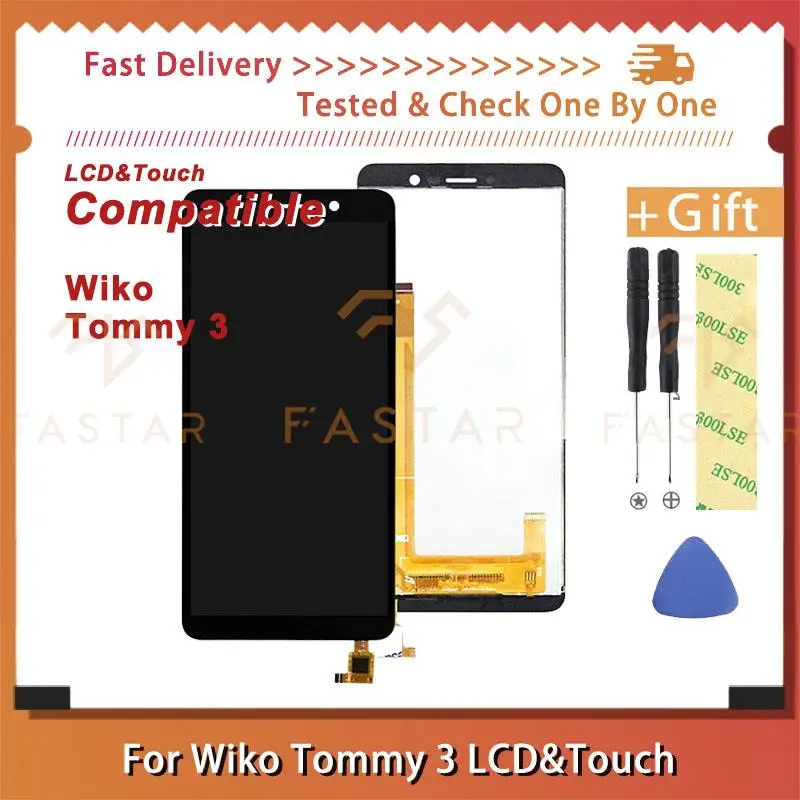 ЖК-дисплей с сенсорным дигитайзером в сборе для WIKO Tommy 3 Lanix M5, 5,45 дюйма