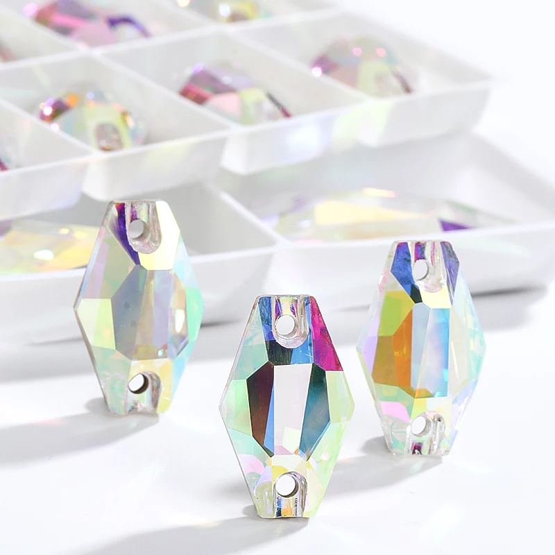 

High Quality Rhinestones Crystal AB Wedding Dresses Evening Dress Diamond Stone Sew on Beeds For Needlework Crafts