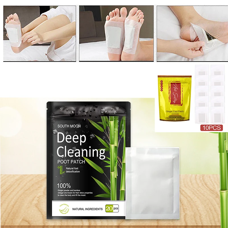 

10/100PCS Ginger Wormwood Cleansing Foot Patch Improve Sleep Foot Patch Foot Care Foot Pad Cleaning Tools Foot Spa