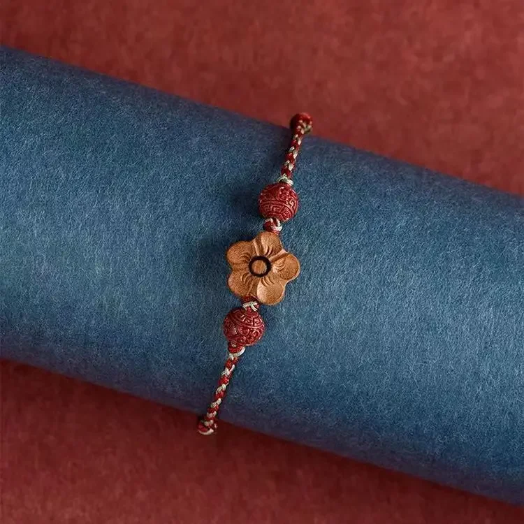 Женская веревка ручной работы стильная красная в стиле ретро цвет персика не