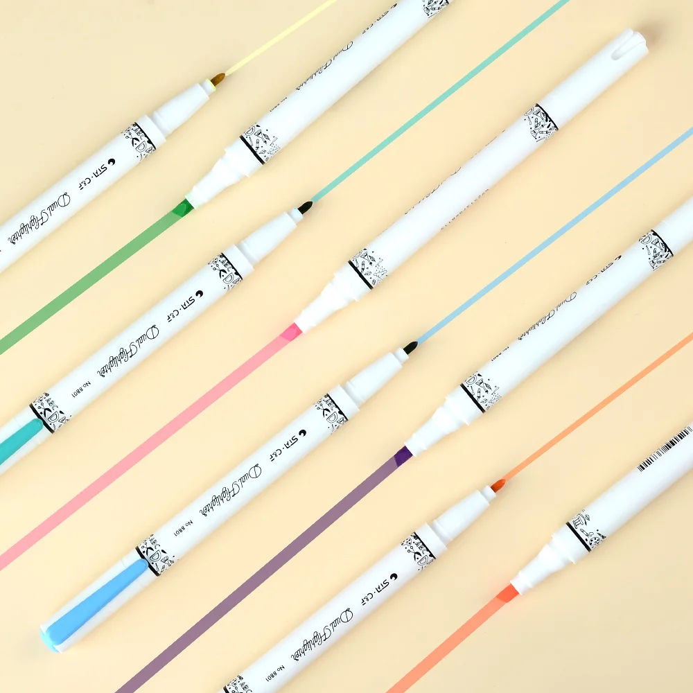 Набор двусторонних маркеров 8 шт./компл. кисть для рисования граффити маркеры