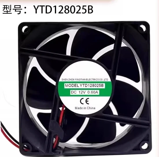 Фото Вентилятор 12 В для YINGTIAN 80 мм квадратный охладитель YTD128025B 0,60 А 3 провода охлаждение новый №1