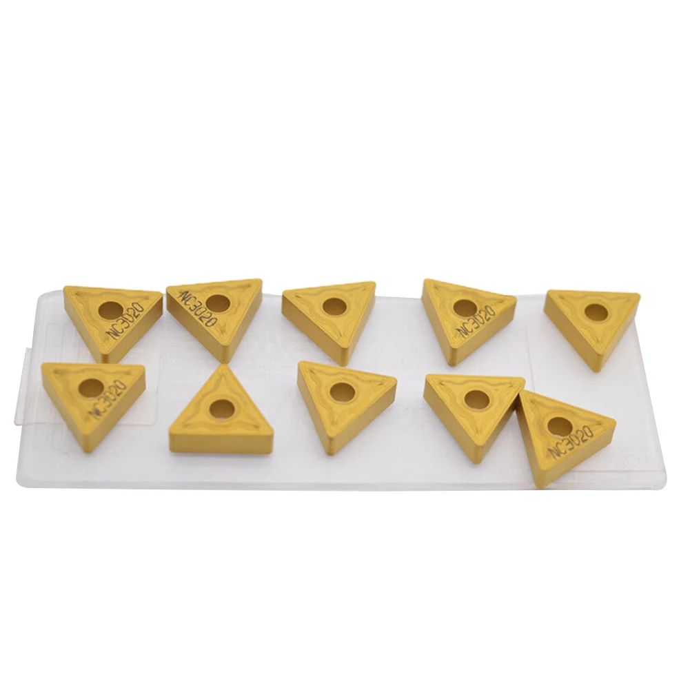 

10pcs Carbide Inserts Gold TNMG160408-HM For Cast Iron High Grip Strength Large Trimming CNC Insert For Cast Iron Tool Parts