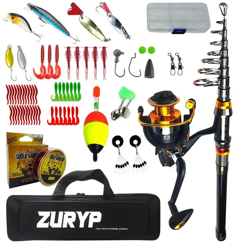 

Telescopic Fishing Gear Set Telescopic Fishing Kit With Reel And Gear Portable Lightweight Ready-to-go Fishing Gear Set Fishing