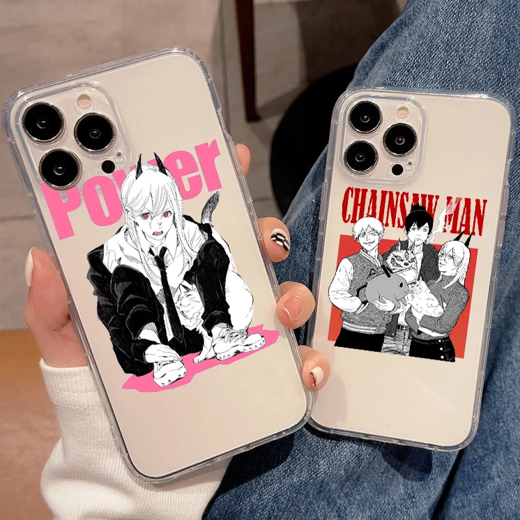 

Anime Chainsaw Man Pochita Phone Cases For iPhone 11 12 13 Mini SE 2020 6 6S 7 8 Plus X XS XR Pro Max Cases Transparent Shell