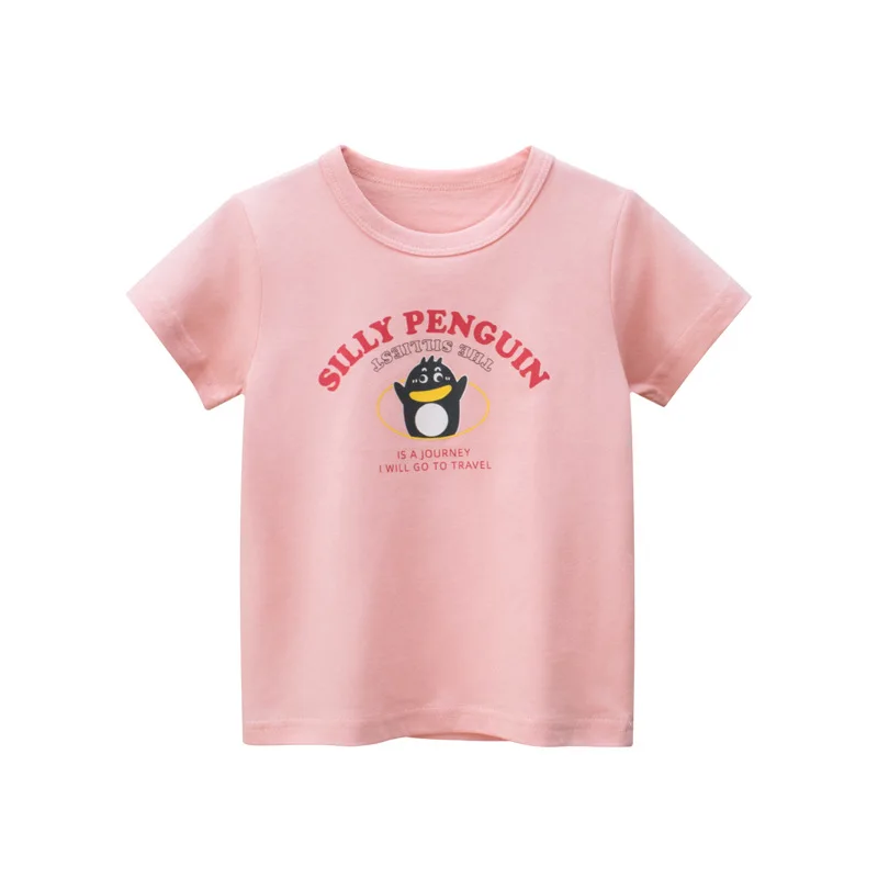 

2022 Summer Children's Short Sleeve T-Shirt Girls Cartoon Print Baby Clothes Cotton Tee Shirts Tops Dropshipping