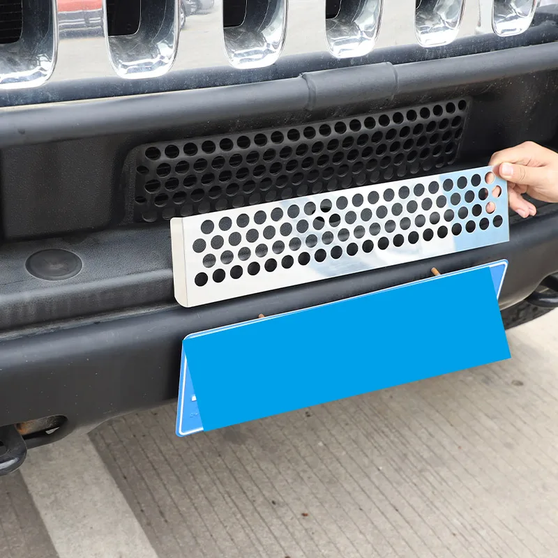 

For Hummer H2 2003-2009 Stainless Steel Car Front Bumper Grille Air Intake Cover Mesh Decoration Car Modification Accessories