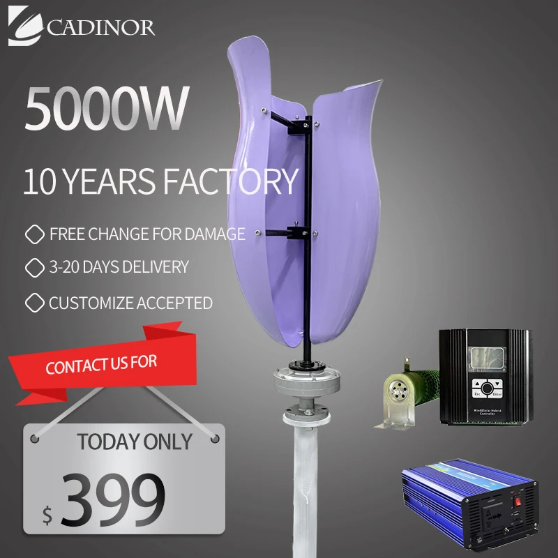 

Poland 5000W 12V 24V 48V 3 Phase Wind Turbine Generator Complete Power Supply System Kit Home Appliance