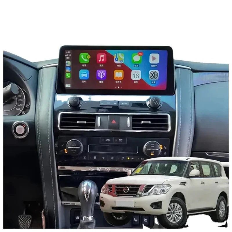 Фото (Морская доставка) Заводская OEM автомагнитола Android GPS для Nissan Patrol Y62 Armada Infinity QX80 2013-2023 (праворульные модели) с поддержкой беспроводного CarPlay №2