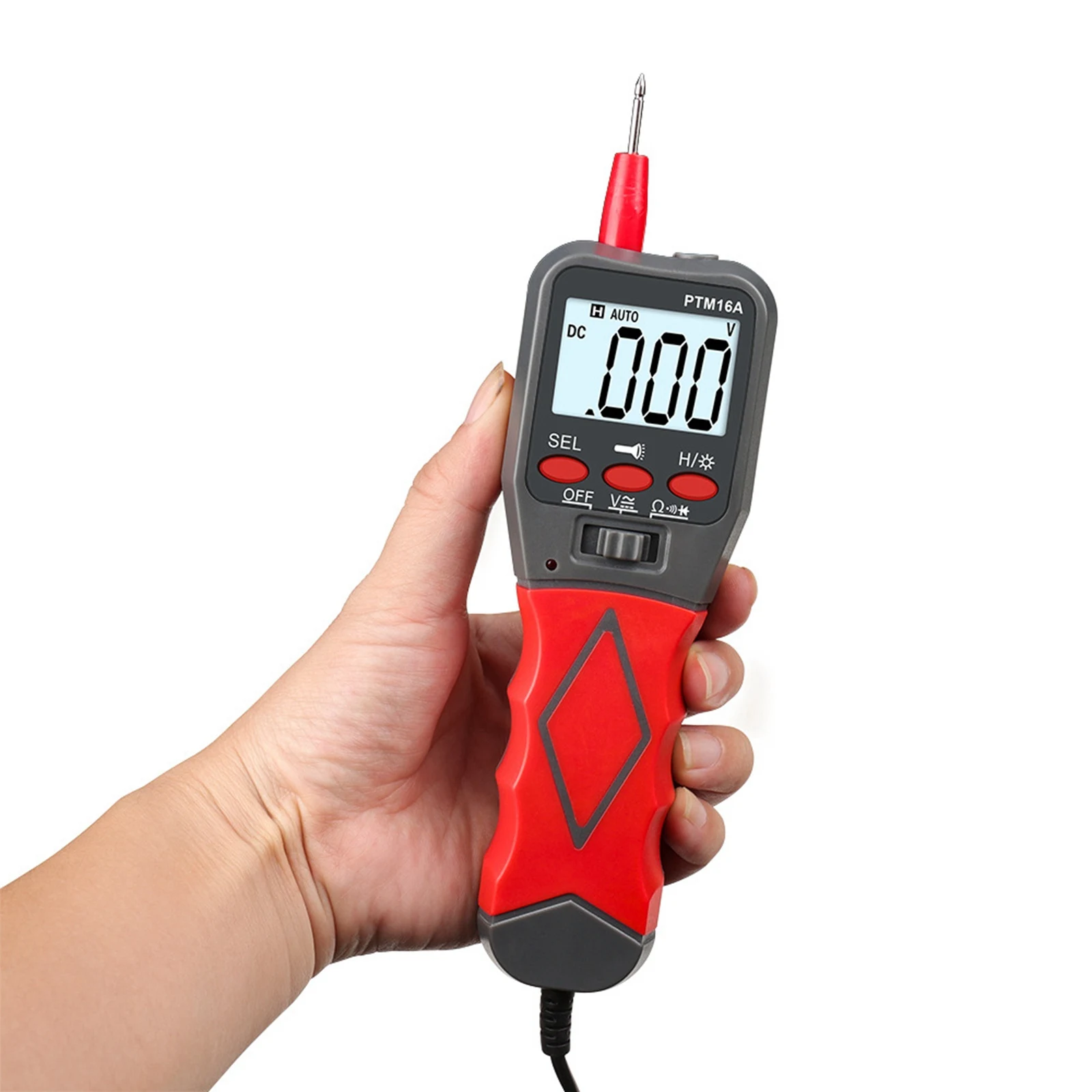 

PTM16A Auto Range Pen Digital Multimeter LCD Backlight AC/DC Ammeter Volt Ohm Tester Multimeter 1999 Count