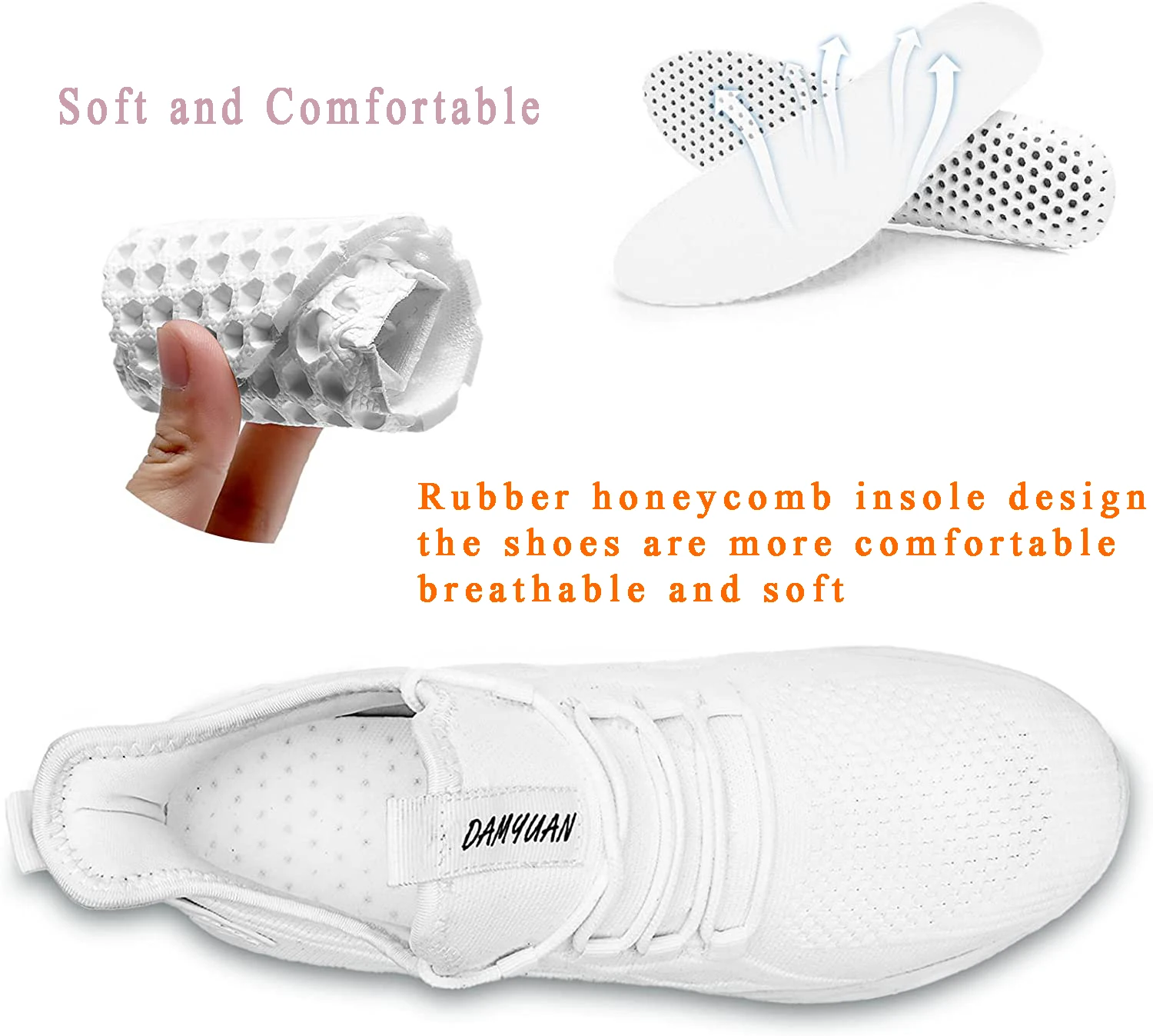 Damyuan Women's Vulcanized Walking Running Shoes Casual Lightweight Tennis Athletic Workout  Sports Breathable Fashion Sneakers