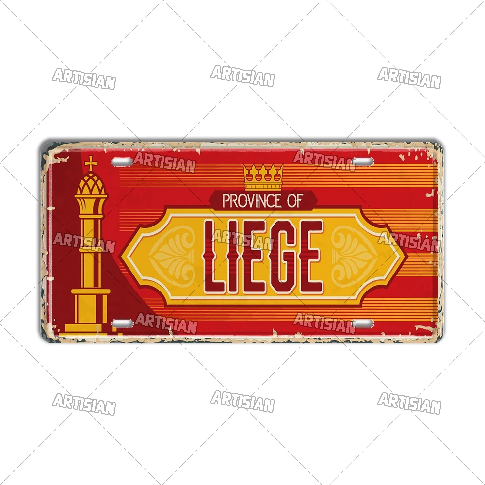 

Металлический знак Artisian Belgium City State Province