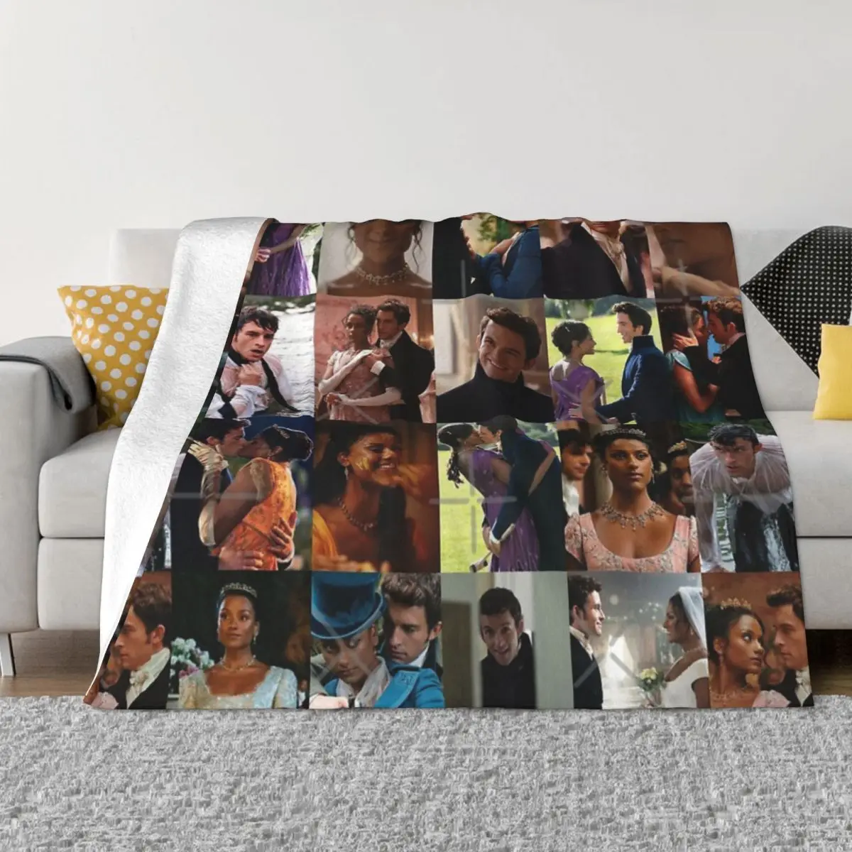 Покрывало на кровать с плюшевой подстилкой изображением Джонатана Бэйли и