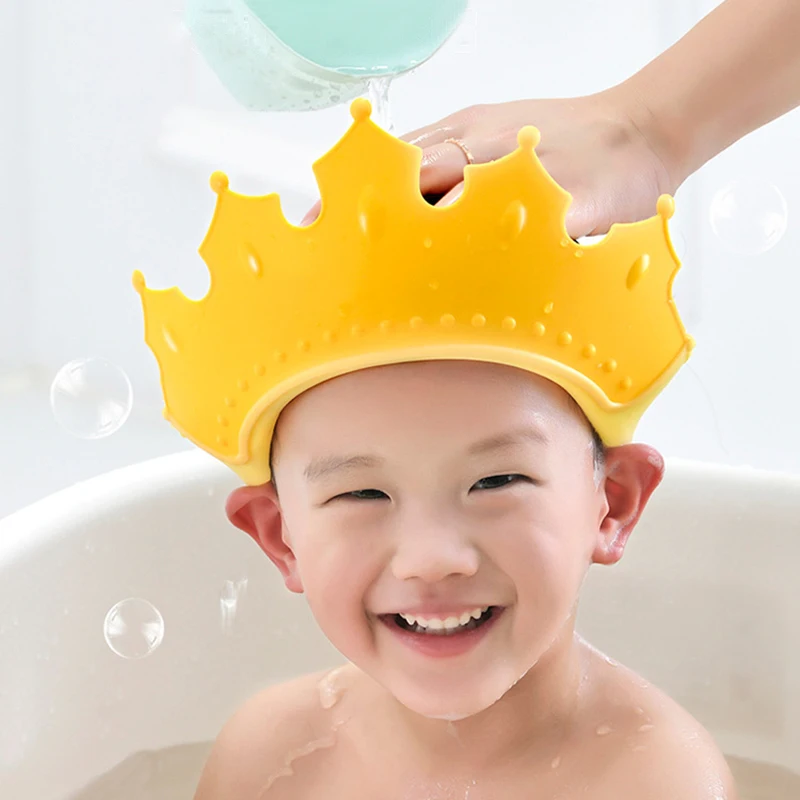 

Мягкая шапочка для детского душа, шампунь для ванны, регулируемая головка для защиты глаз, водная крышка, уход за ребенком, стирка волос, шапочка для душа для детей