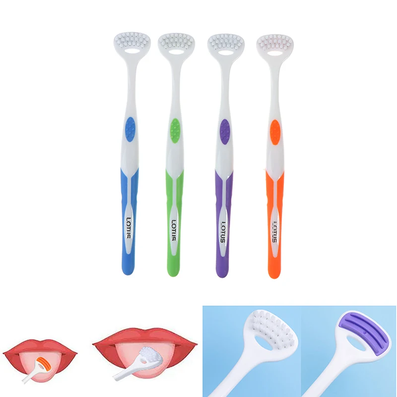 

Silicone Double Side Tongue Cleaner Brush Tongue Scraper Toothbrush For Tongue Cleaning Oral Care Tool Fresh Breath