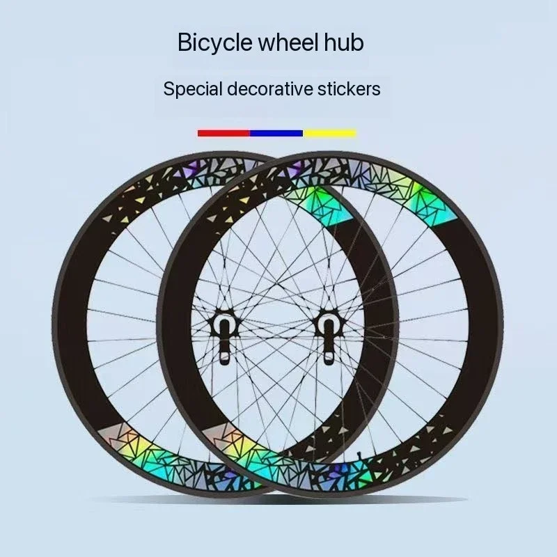 Фото MTB шоссейный велосипед, отражатели колес, наклейки на обод велосипеда, защитная наклейка для изменения цвета, наклейки на колесную пару, аксессуары №2