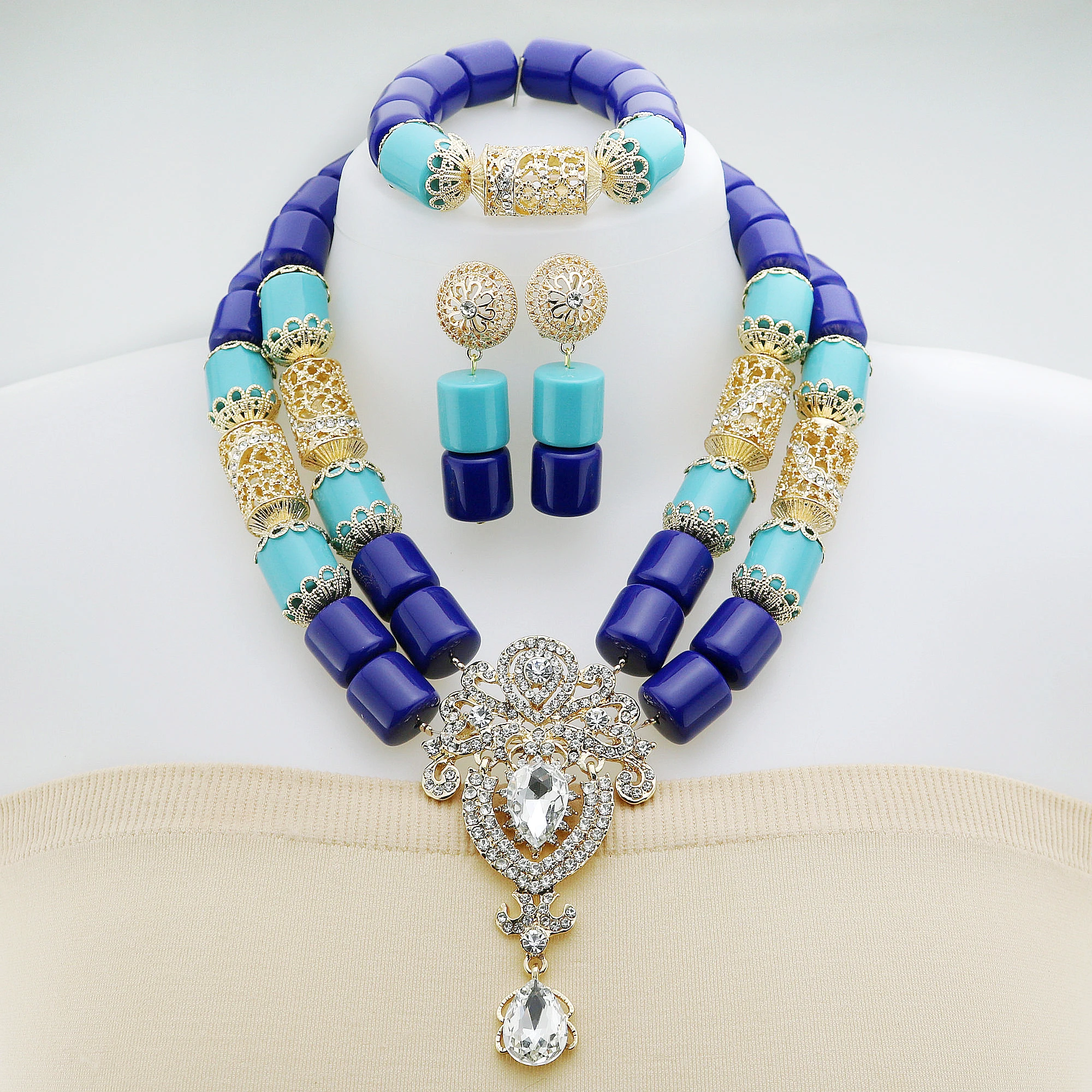 Новый дизайн африканский свадебный комплект ювелирных изделий высокое качество