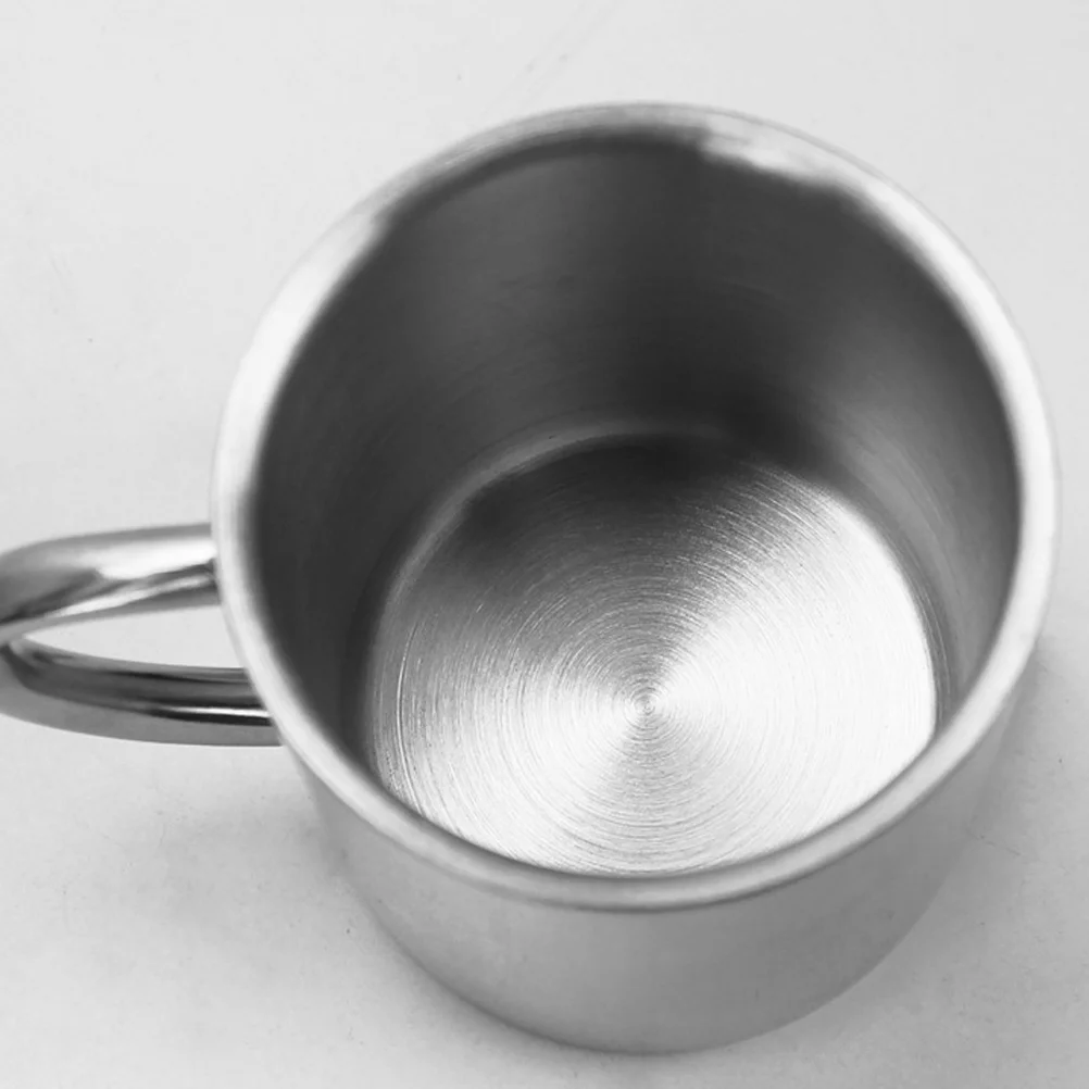 

Кофейная кружка из нержавеющей стали 220, 304 мл, чашка для питья с двойной изоляцией, чайная чашка с крышкой размером 7 см