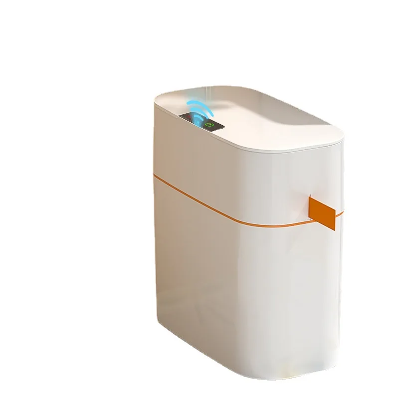 

Light Luxury Intelligent Garbage Bin Inductive Home Toilet Bathroom Living Room Automatic Electric Toilet Paper Bin Narrow
