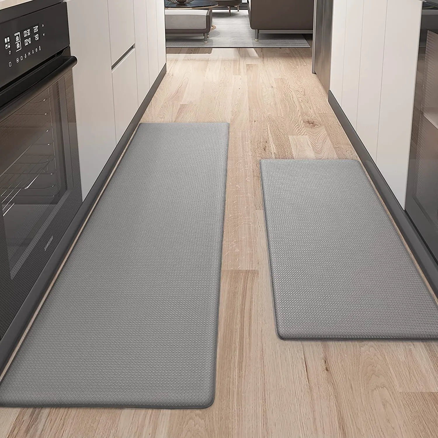 

Long Kitchen Mat PU Leather Floor Mats Waterproof Oil Proof Non-slip PVC Carpet Home Balcony Corridor Decor Entrance Doormat