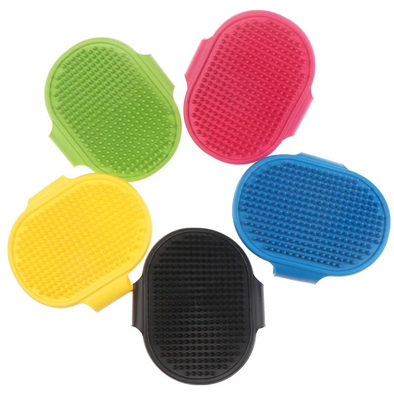 

New Pet Dog Cat Bath Brush Comb Rubber Glove Hair Fur Grooming Massaging Kitchen Cleaning Gloves pets Rubber Washing Glove