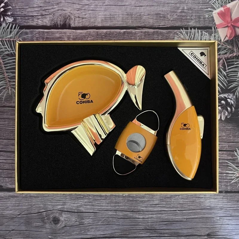 COHIBA ветрозащитный бутановый газовый фонарь с струйным пламенем набор зажигалки