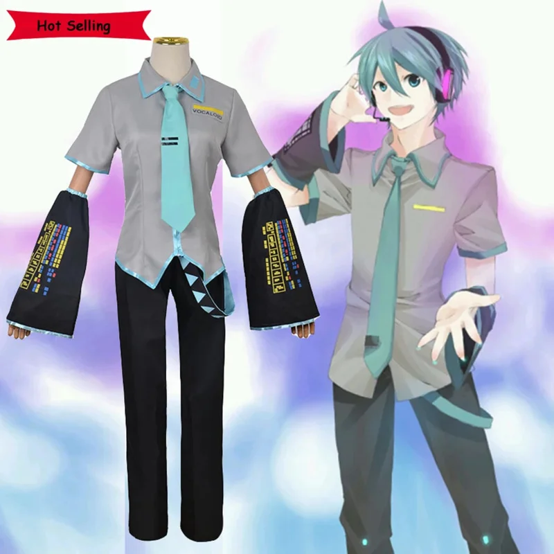 Аниме Vocaloid Miku костюмы для косплея Япония начинающих будущее Мику косплей мужская