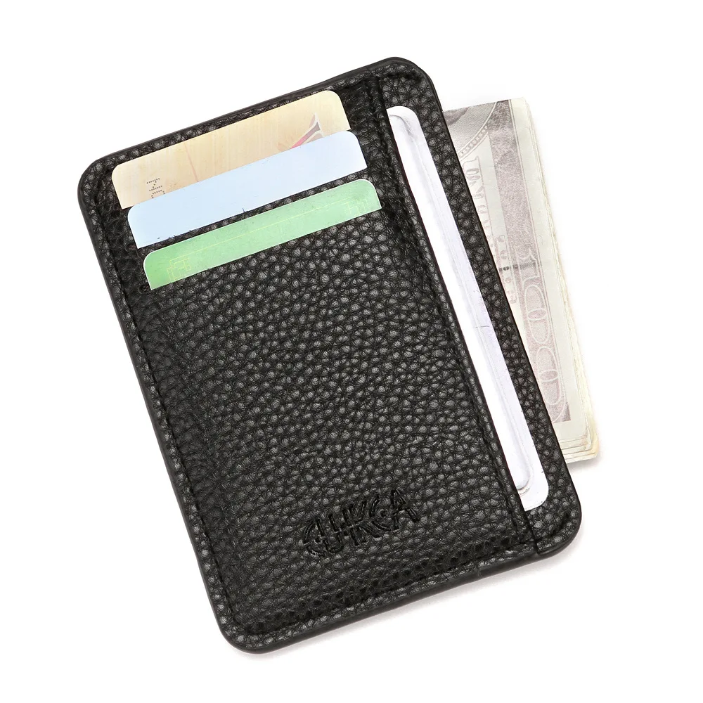 

Ultra Thin Men Card Holder Wallet Black Business Credit Card Holder Mini Women Purse Multifunction Card Holder Wallets for Women