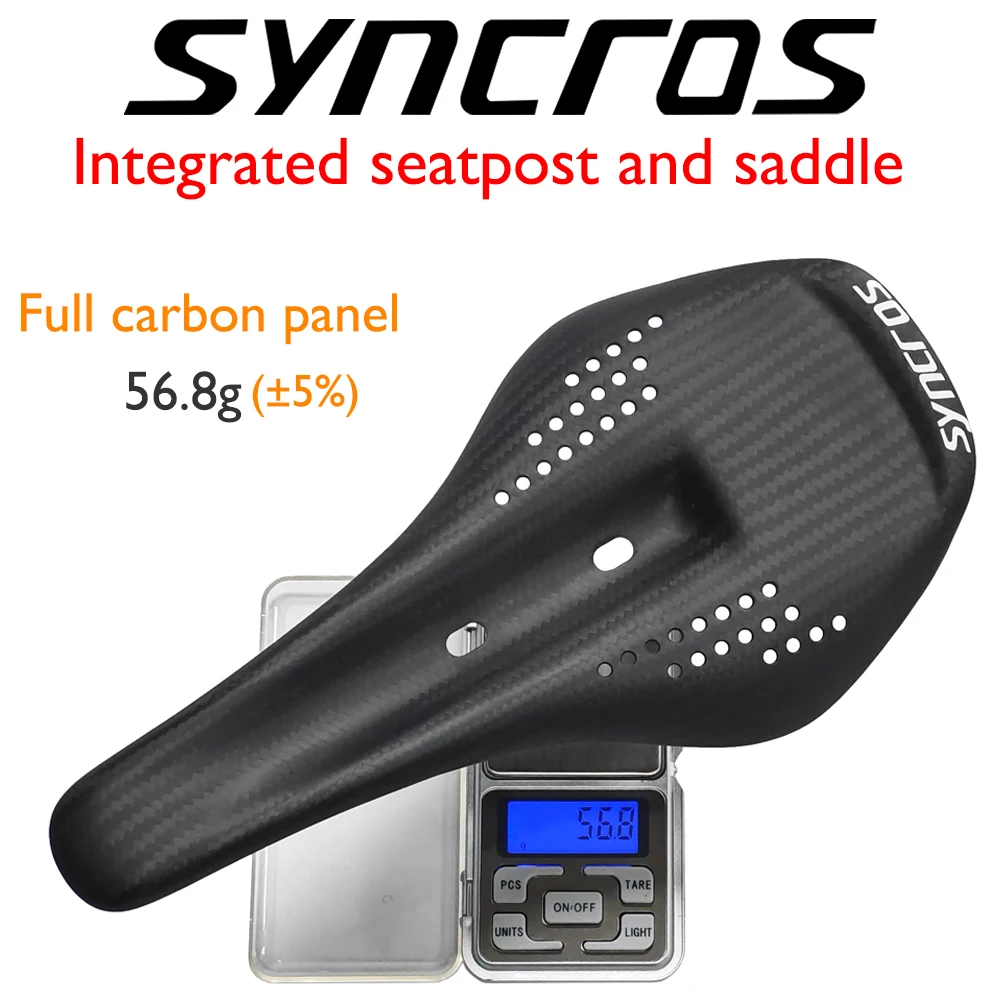 Интегрированная карбоновая система седла и подседельного штыря Syncros 255128 мм, 56,8 г (седло) + 117-143 г (штырь) для гравийных, шоссейных и городских велосипедов (art.: 3920dab9e8a4e) - 3920dab9e8a4e