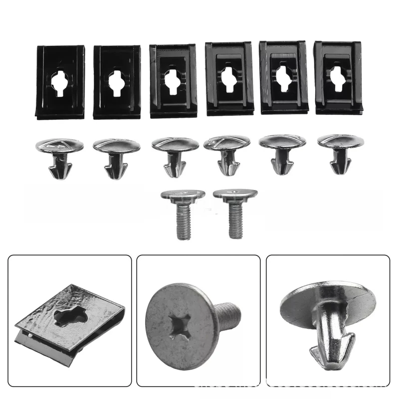 

1 комплект, подходит для Honda Accord Civic CRV, нижний винт крышки двигателя 90674-TY2-A01, аксессуары для автомобильных запчастей