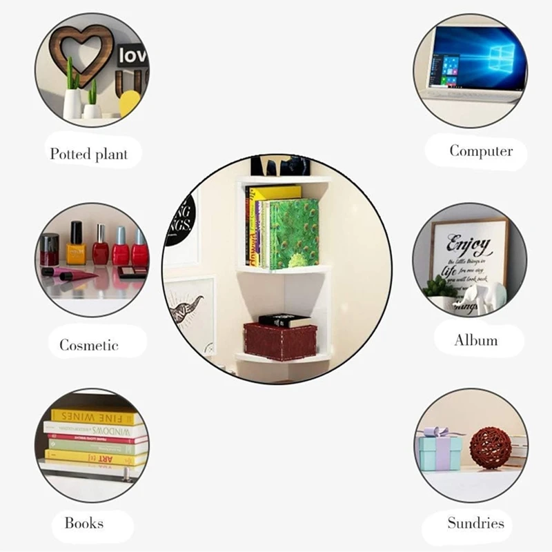 5-этажная угловая полка плавающая настенная книжная семейная кухня для хранения