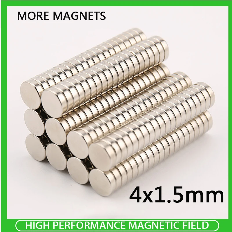 

50~2000PCS 4x1.5mm Thin Neodymium Strong Magnet Permanent Small Round Magnet 4mm x 1.5mm Powerful Magnetic Magnets Disc 4*1.5mm