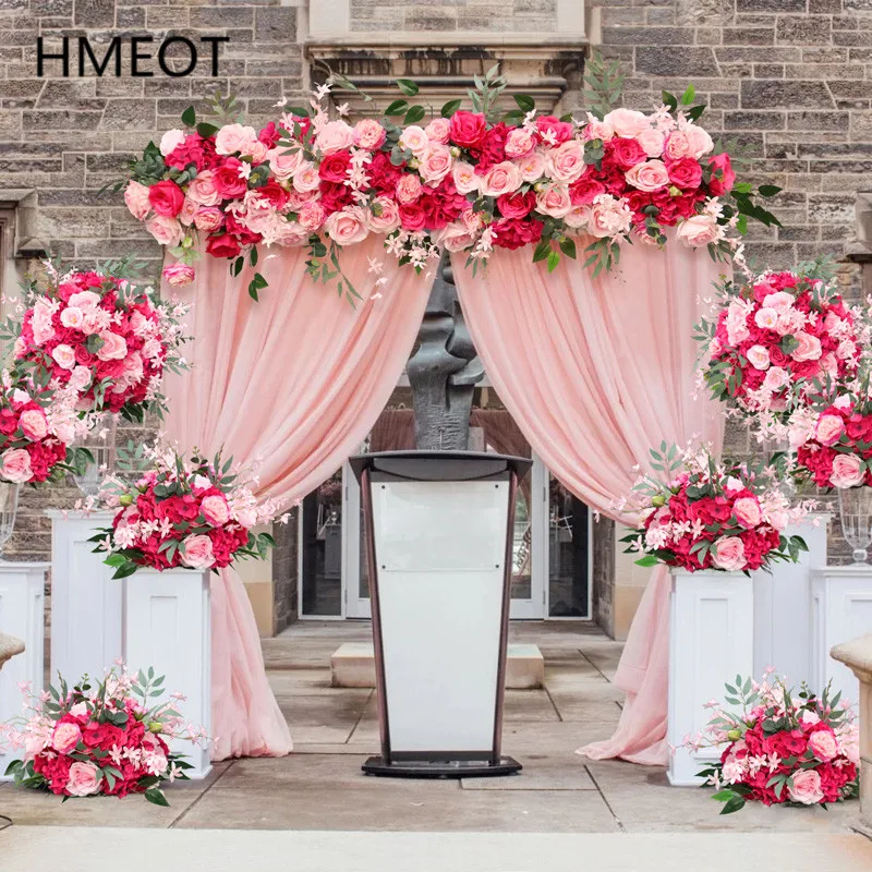Розово-красный искусственный Фотофон для свадьбы реквизит Роза цветочная