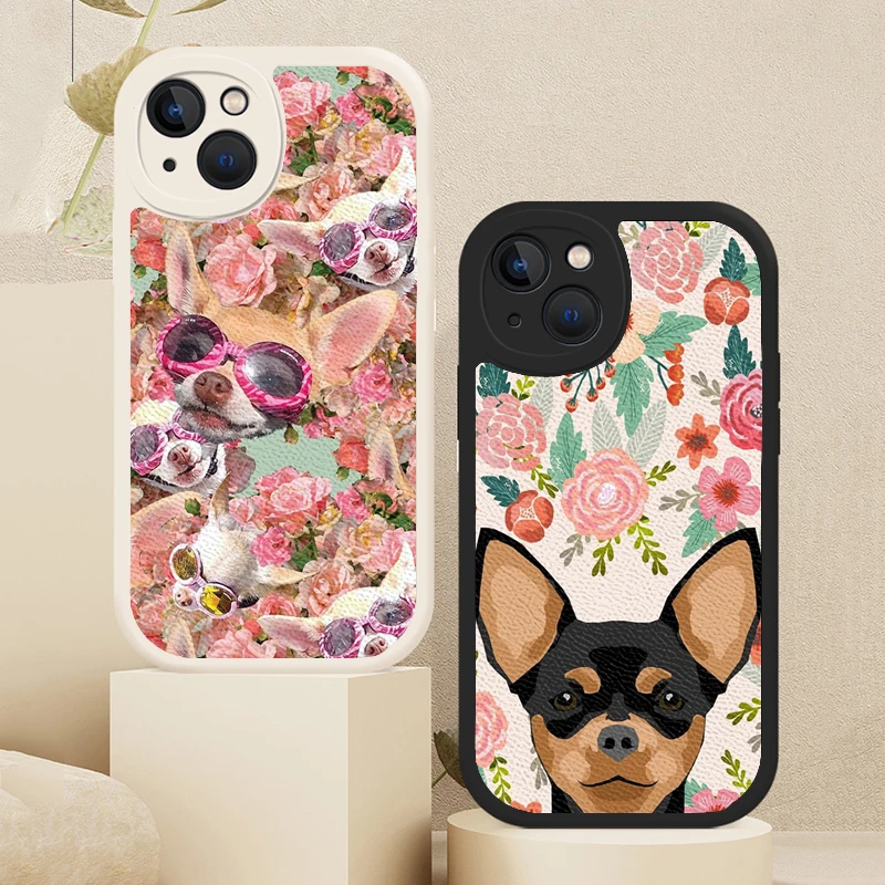 Чехол из овечьей шкуры для чихуахуа для iPhone 14 13 11 12 Pro Max Mini 8 7 Plus SE 2020 X XR XS MAX, мягкие сумки