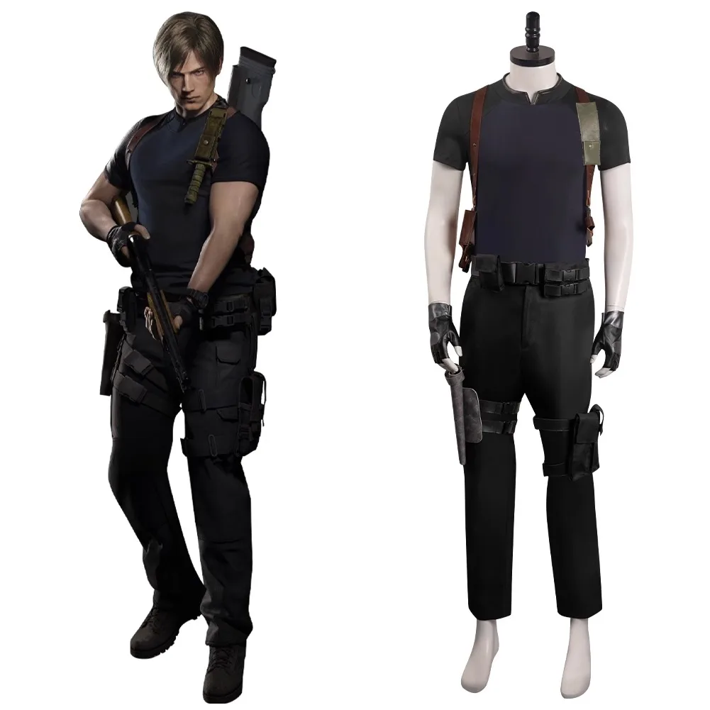 

Evil 4 Remake Leon Scott Kennedy Cosplay Costumes Game Biohazard Resident Outfits Halloween Carnival Party Suit For Man