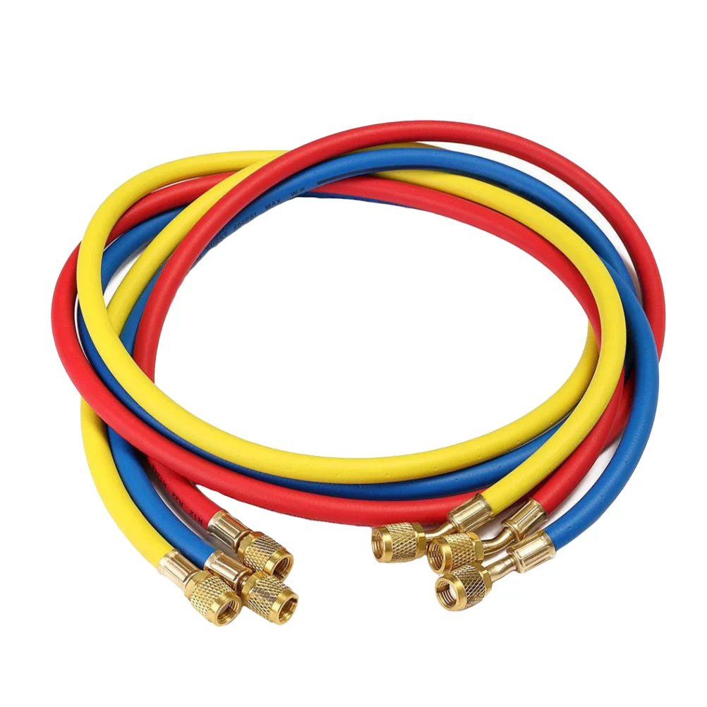 

Car Air Conditioner Refrigeration Tube AC Charging Hose HVAC Refrigerant 3000- 600 PSI Standard SAE Hose Gauge Hose With