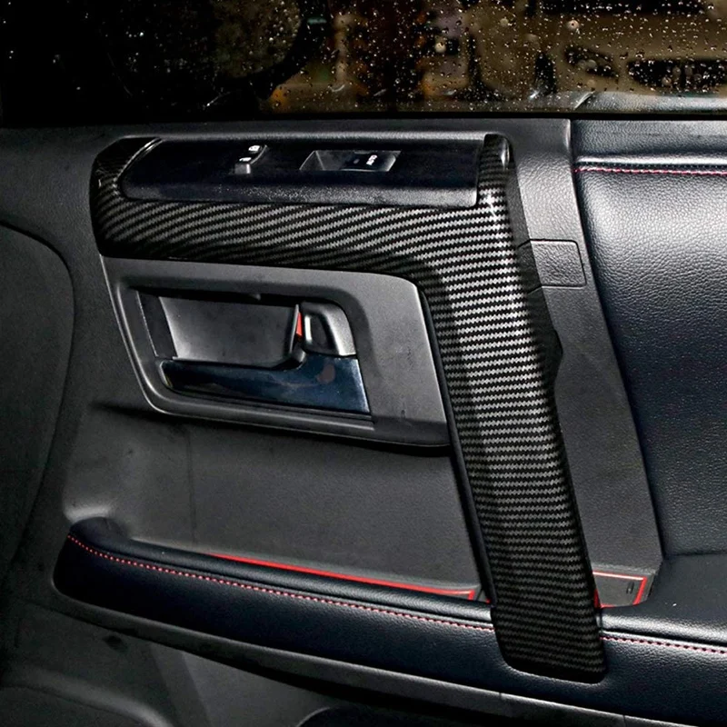 For 4Runner 2010-2019 Car Accessories Door Side Armrest Strip Cover Trim ABS 4PCS |