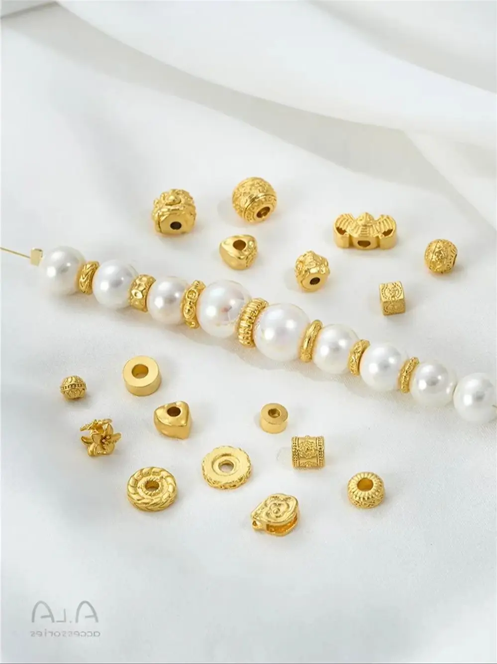 Песочное золото бусина-прокладка медная прокладка для монет цилиндрические