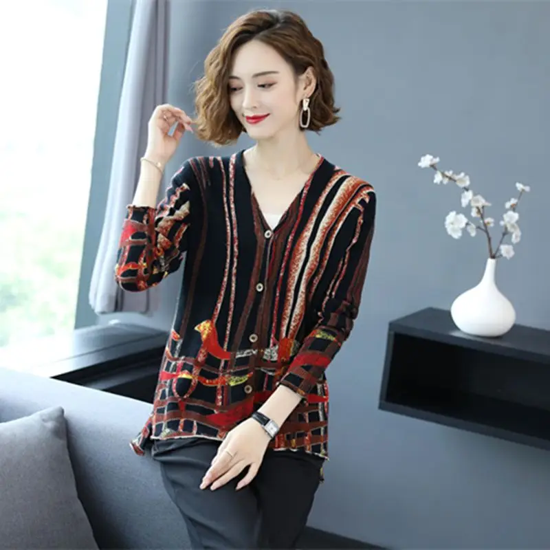 Женский вязаный кардиган в этническом стиле свободный уникальный ретро-стиле с