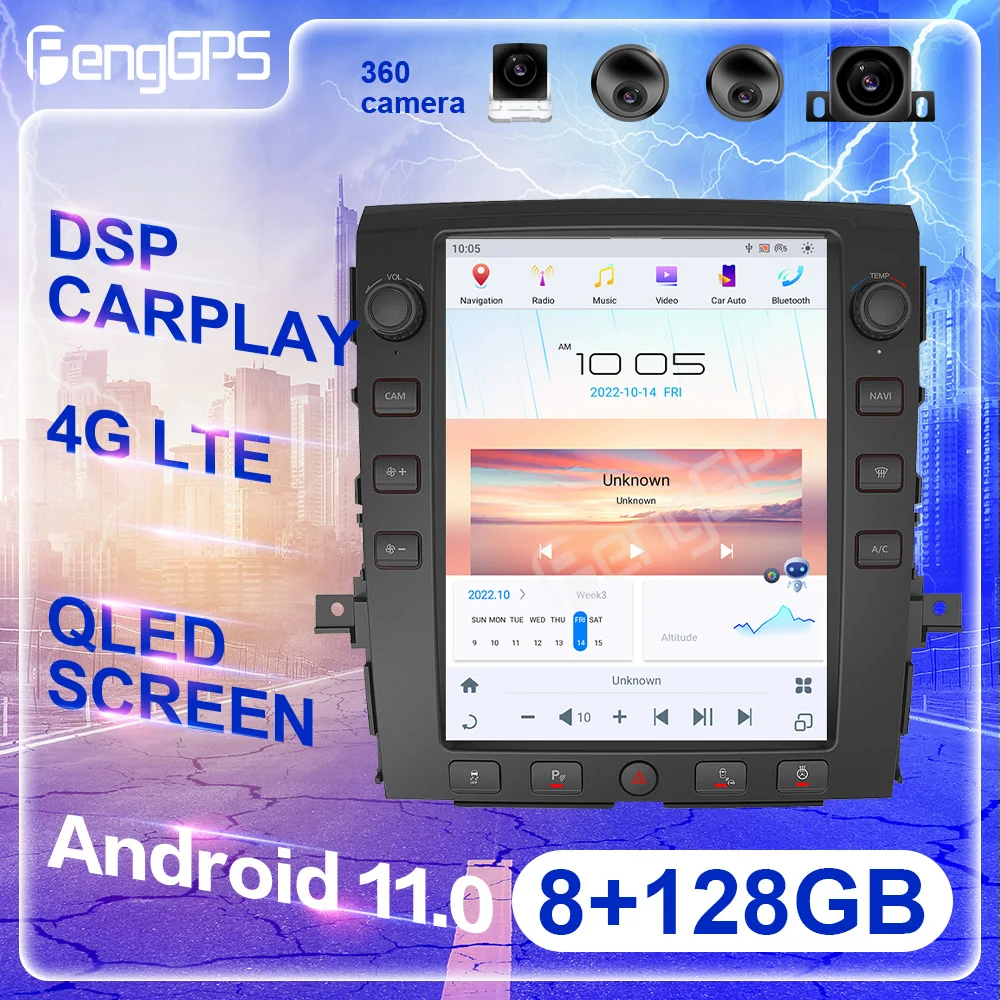 Android 11 Tesla Radio For Nissan Titan DS8-350 Car Multimedia Player Auto Stereo Radio GPS Navigation Head Unit  Tape Recorder