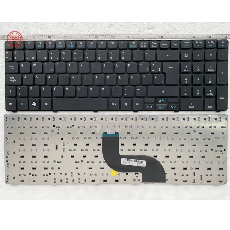 Gzeele-teclado do Portátil Espanhol para Acer Aspire 5810t 5820 5750g 5750 5536tg 7741zg 7741g 5350 Novo
