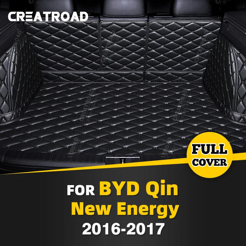 

Автомобильный коврик для багажника с полным покрытием для BYD Qin New Energy 2016 2017, автомобильный коврик для багажника, подкладка для груза, защитные аксессуары для интерьера