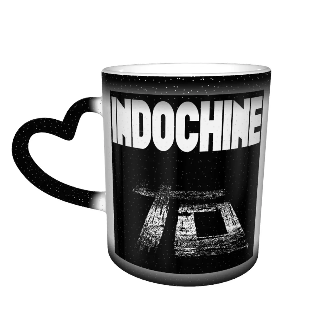 

Indochine Central Tour 2020 2021 Color Changing Mug in the Sky Casual Graphic Ceramic Heat-sensitive Cup Nerdy R145 Coffee cups