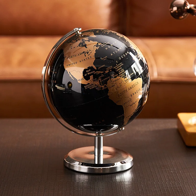 

Creative Home Accessories Globe Miniature Model Luminous Rotating Office Bookcase Children's Room Decoration Students Gift