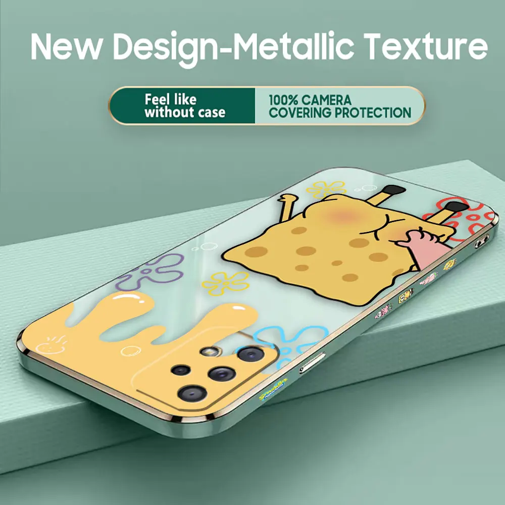 Гладкий Чехол для телефона Samsung A73 A72 A71 A54 A53 A52 A51 A33 A32 A23 A22 A13 A12 A34 A14 милый мультяшный