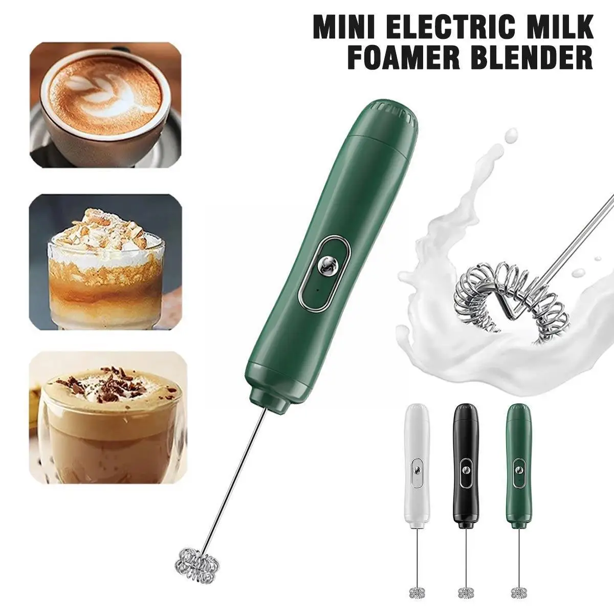 

Mini Handheld Electric Milk Foamer Blender Wireless Egg Coffee Gadget Frother Mixer Whisk Tools Mixer Kitchen Beater Cappuc D0V2