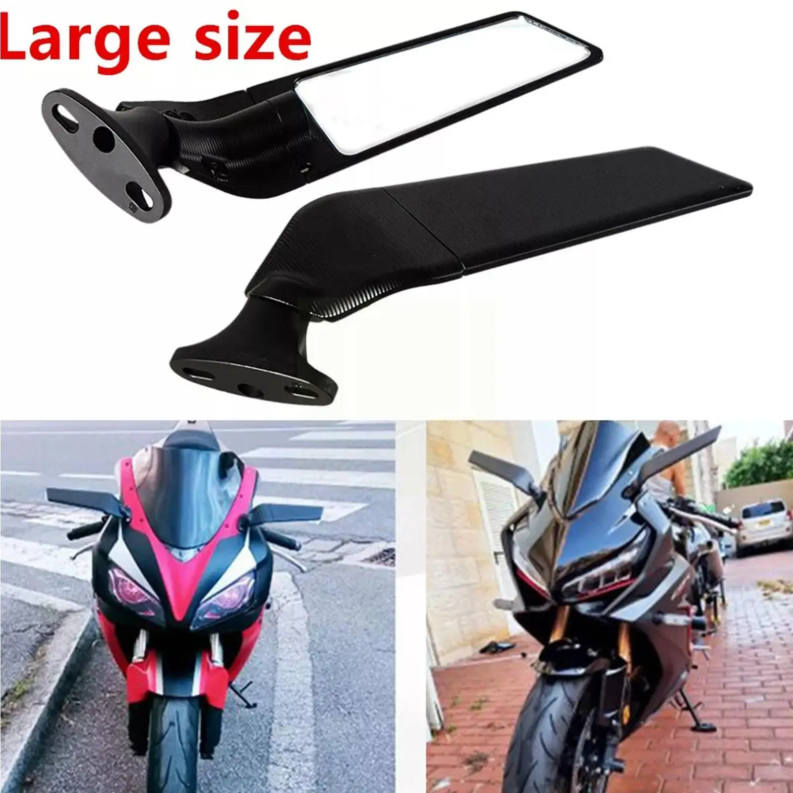 

Motorcycle Mirror Modified Wind Wing Adjustable Rotating Rearview Mirror Moto Accessories for YAMAHA YZF R6 R1 R25 R3 R125 H7Z1
