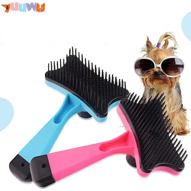 

Pet Hair Removal Comb Press Type Comb Brush Open Knot Self Cleaning Remove Hairs Slicker Comb Pets Cat Dog Accessories Pet Items