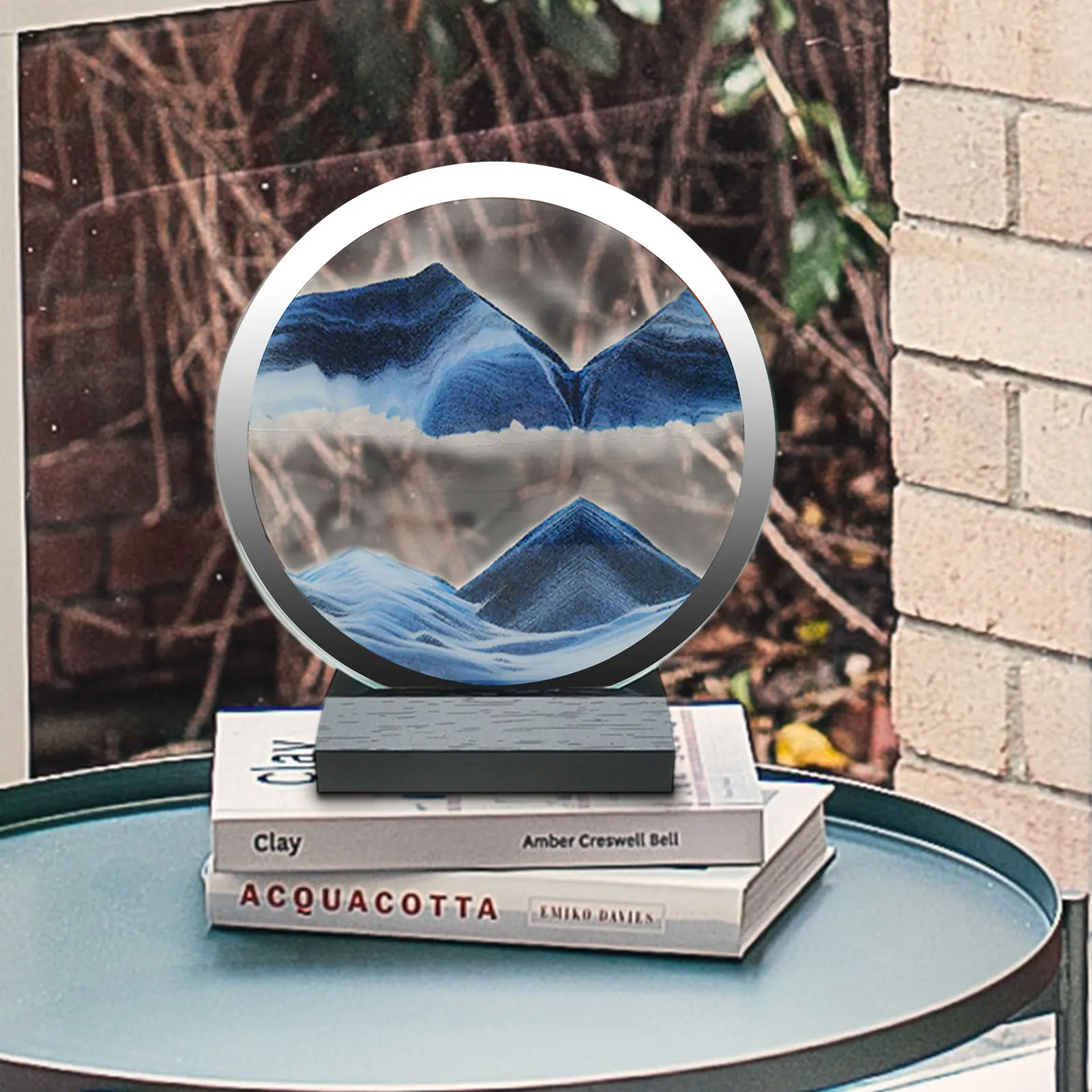 Движущийся песок живопись 3D динамический зыбучий фотоорнамент с круглым